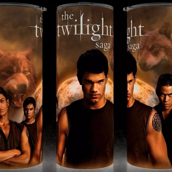 Twilight Saga Movie Jacob & The Wolf Pack Cup Mug Tumbler 20oz - Picture 1 of 4